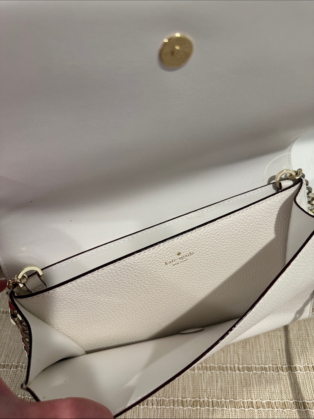 kate spade cream floral perforated leather crossbody bag - Picture 3 of 6